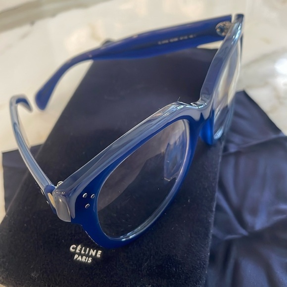 ⭐️Celine Translucent Blue Frames Glasses—Frame Only—GORGEOUS! Italy—Like New! - Picture 3 of 8